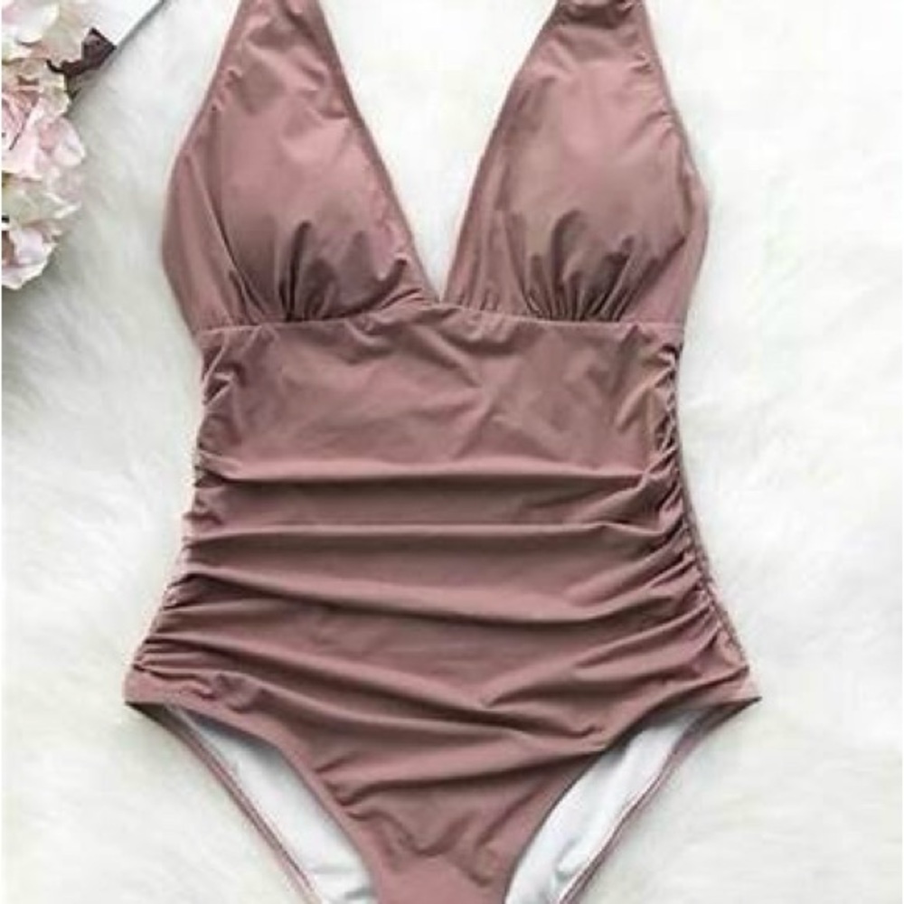 Cupshe Mauve One Piece Swimsuit